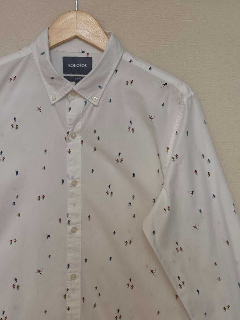 Bonobos Ski Print Slim Fit Button Down M